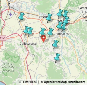 Mappa Via la Tana, 56040 Crespina Lorenzana PI, Italia (7.31077)