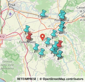 Mappa Via la Tana, 56040 Crespina Lorenzana PI, Italia (7.107)