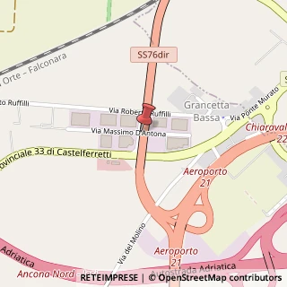 Mappa Via Massimo D'Antona, 6A, 60033 Chiaravalle, Ancona (Marche)