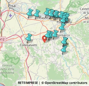 Mappa 56040 Crespina Lorenzana PI, Italia (7.652)