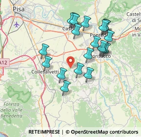 Mappa 56040 Crespina Lorenzana PI, Italia (7.3505)