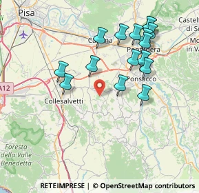 Mappa 56040 Crespina Lorenzana PI, Italia (8.02688)