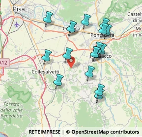 Mappa 56040 Crespina Lorenzana PI, Italia (7.36882)