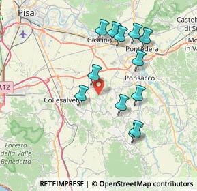 Mappa 56040 Crespina Lorenzana PI, Italia (7.37667)