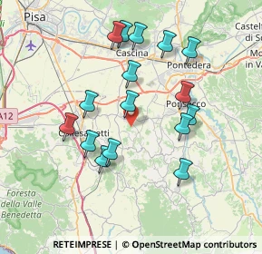 Mappa 56040 Crespina Lorenzana PI, Italia (7.22188)