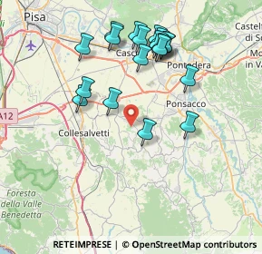 Mappa 56040 Crespina Lorenzana PI, Italia (7.87579)