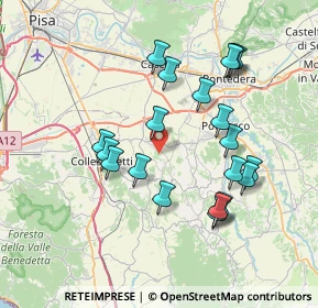 Mappa 56040 Crespina Lorenzana PI, Italia (7.4175)