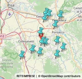 Mappa 56040 Crespina Lorenzana PI, Italia (7.00571)