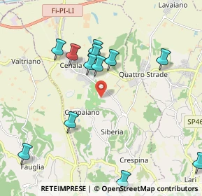 Mappa 56040 Crespina Lorenzana PI, Italia (2.25833)