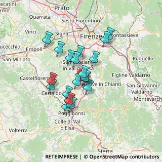 Mappa SP 94 Chiantigiana, 50026 San Casciano in Val di pesa FI, Italia (10.92789)