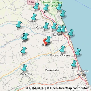 Mappa 62019 Recanati MC, Italia (9.7445)