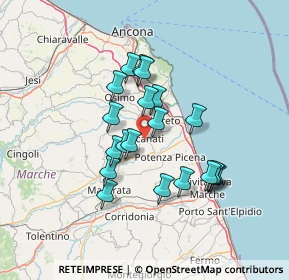 Mappa 62019 Recanati MC, Italia (11.865)