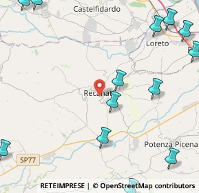 Mappa 62019 Recanati MC, Italia (6.77357)