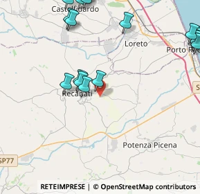 Mappa Via Sant'Agostino, 62019 Recanati MC, Italia (6.012)