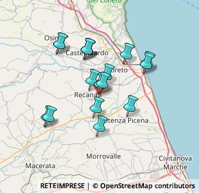 Mappa Via Sant'Agostino, 62019 Recanati MC, Italia (5.97588)