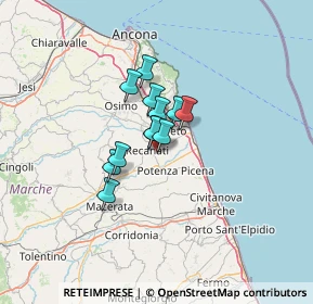 Mappa Via Sant'Agostino, 62019 Recanati MC, Italia (7.52583)