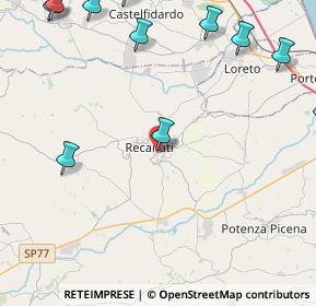 Mappa Via Igino Simboli, 62019 Recanati MC, Italia (7.118)