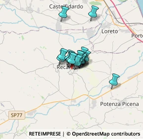 Mappa Via Igino Simboli, 62019 Recanati MC, Italia (1.484)