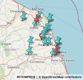 Mappa Via Igino Simboli, 62019 Recanati MC, Italia (11.8895)