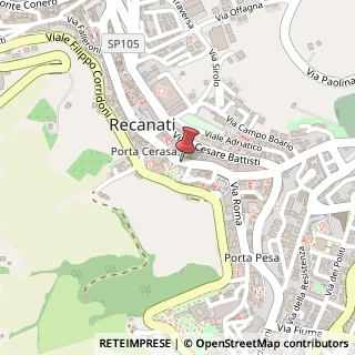 Mappa Via cavour 10, 62019 Recanati, Macerata (Marche)