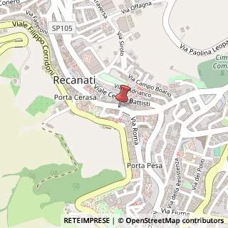 Mappa Via Antonio Calcagni, 38, 62019 Recanati, Macerata (Marche)