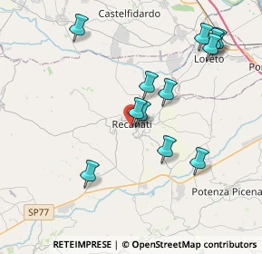 Mappa Via Corridoni, 62019 Recanati MC, Italia (4.065)