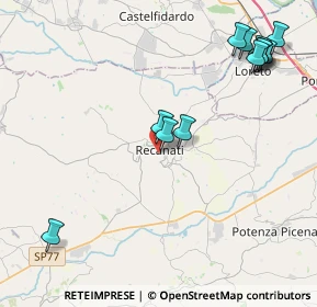 Mappa Via Corridoni, 62019 Recanati MC, Italia (5.07333)