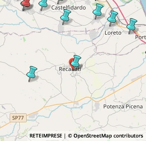 Mappa Via XX Settembre, 62019 Recanati MC, Italia (6.88143)