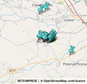 Mappa Via Porta S. Domenico, 62019 Recanati MC, Italia (1.5415)