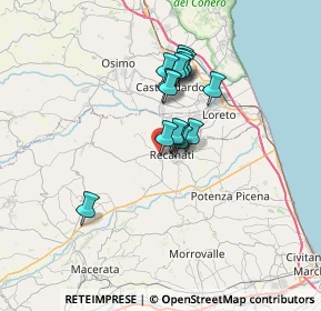 Mappa Via Monte Catria, 62019 Recanati MC, Italia (5.10333)