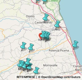 Mappa Via Monte Catria, 62019 Recanati MC, Italia (9.8905)