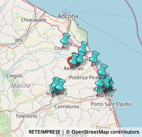 Mappa Via Monte Catria, 62019 Recanati MC, Italia (12.34167)