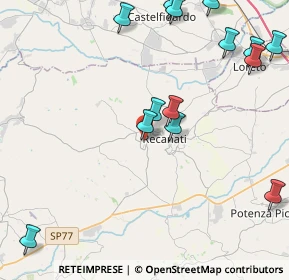 Mappa Via Monte Catria, 62019 Recanati MC, Italia (5.692)