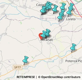 Mappa Via Monte Catria, 62019 Recanati MC, Italia (4.95056)