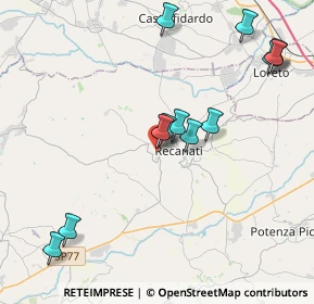 Mappa Via Monte Catria, 62019 Recanati MC, Italia (4.48833)