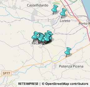 Mappa Via Romeo Vuoli, 62019 Recanati MC, Italia (1.396)