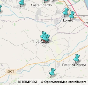 Mappa Via Campo Boario, 62019 Recanati MC, Italia (5.80615)