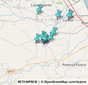 Mappa Via Campo Boario, 62019 Recanati MC, Italia (2.35667)