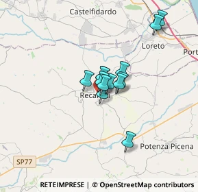 Mappa Via Campo Boario, 62019 Recanati MC, Italia (2.11769)