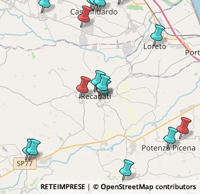 Mappa Via Campo Boario, 62019 Recanati MC, Italia (5.84)