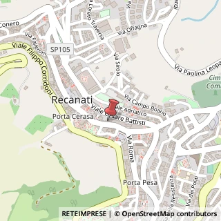 Mappa Via Antonio Calcagni, 24, 62019 Recanati, Macerata (Marche)