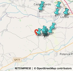 Mappa Via Mascambruni, 62019 Recanati MC, Italia (3.83357)