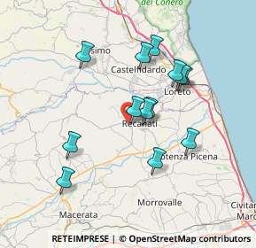 Mappa Via Mascambruni, 62019 Recanati MC, Italia (6.66154)