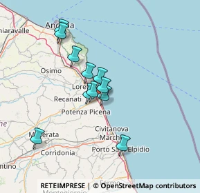 Mappa Via delle Nazioni, 62017 Porto Recanati MC, Italia (11.53455)