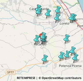 Mappa SP 105, 62019 Recanati MC, Italia (4.44111)
