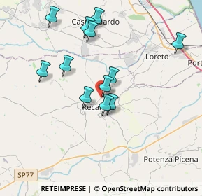 Mappa SP 105, 62019 Recanati MC, Italia (3.55667)