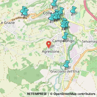 Mappa Via Bologna, 53034 Colle di Val d'Elsa SI, Italia (1.36867)