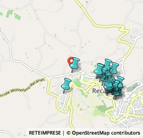 Mappa Via Baldassarri, 62019 Recanati MC, Italia (1.098)