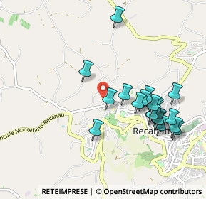 Mappa Via Baldassarri, 62019 Recanati MC, Italia (1.0105)