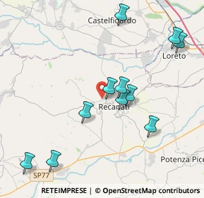 Mappa Via Baldassarri, 62019 Recanati MC, Italia (4.30545)